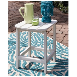 Sundown Treasure Outdoor End Table , White