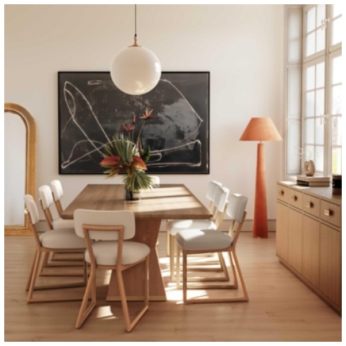TOV Furniture Bobbie Dining Chair, Cream