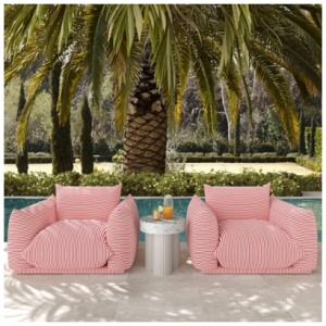 TOV Furniture Clover Outdoor Side Table, Terrazzo