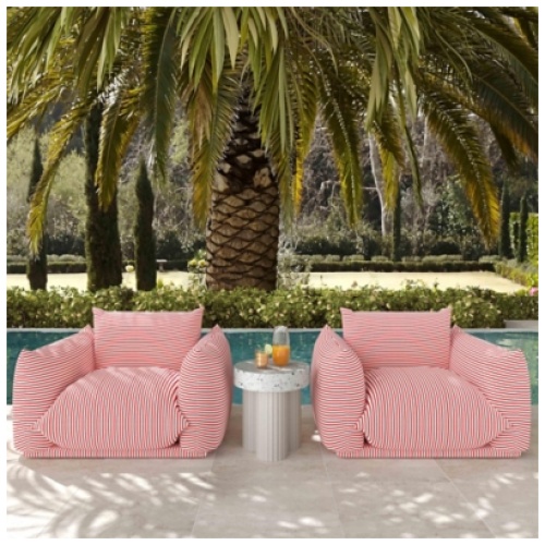 TOV Furniture Clover Outdoor Side Table, Terrazzo