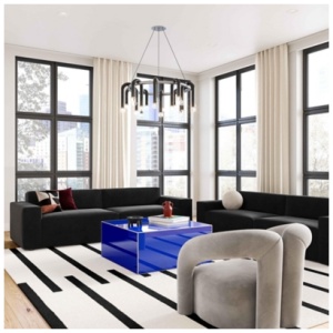 TOV Furniture Havana Coffee Table, Blue