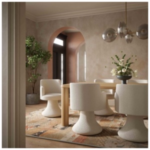 TOV Furniture Jeffree Dining Chair, Cream