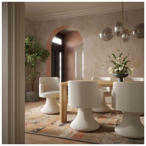TOV Furniture Jeffree Dining Chair, Cream