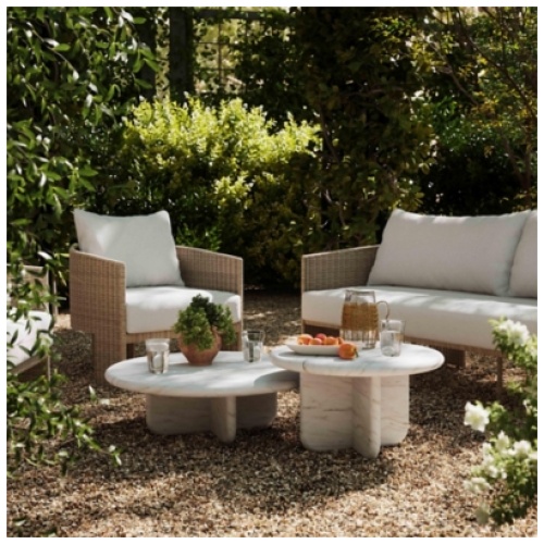 TOV Furniture Juju Nesting Coffee Table, White