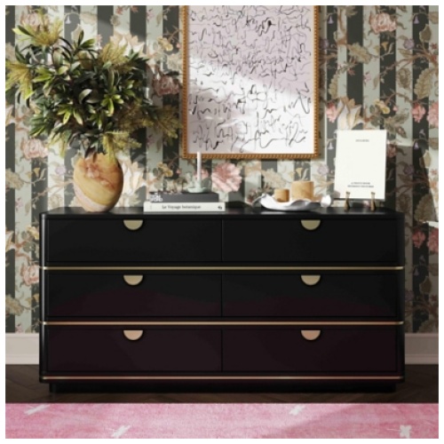 TOV Furniture Julieta 62" 6 Drawer Dresser, Black