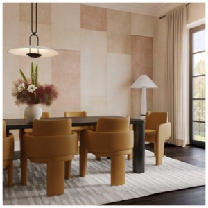 TOV Furniture Leo Dining Chair, Tan
