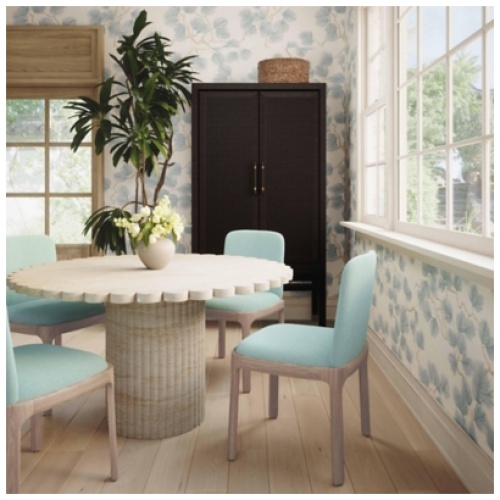 TOV Furniture Rebecca Dining Chair, Light Blue