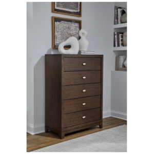 Tandisport 5 Drawer Chest of Drawers, Dark Brown
