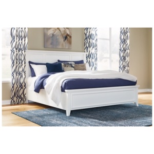 Trulani King Panel Bed, White