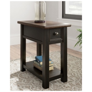 Tyler Creek Chairside End Table, Grayish Brown/Black