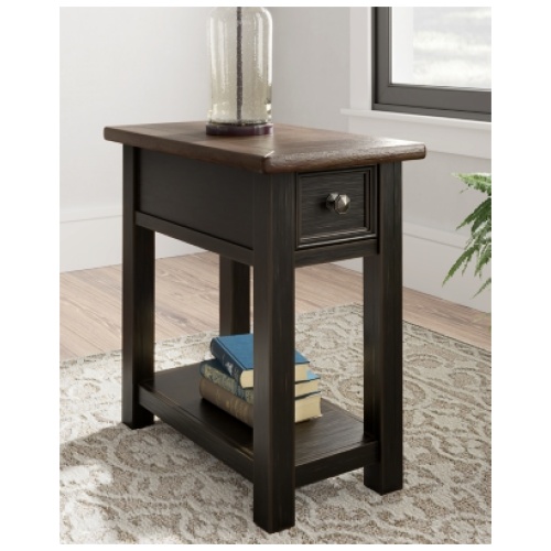 Tyler Creek Chairside End Table, Grayish Brown/Black