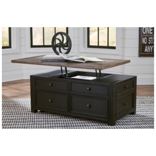 Tyler Creek Coffee Table with 1 End Table, Grayish Brown/Black