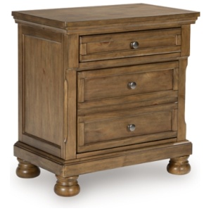 Vandenmore 29" 2 Drawer Nightstand, Medium Brown