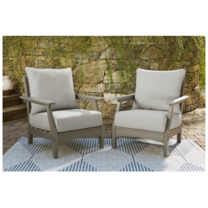 Visola Outdoor Lounge Chair (Set of 2), Gray