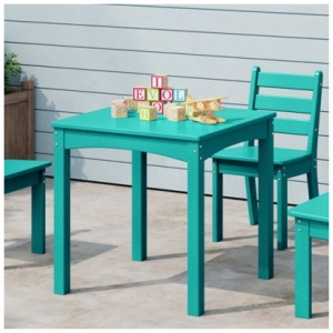 Westin Furniture Garden Party Kids Outdoor Dining Table, Turquoise
