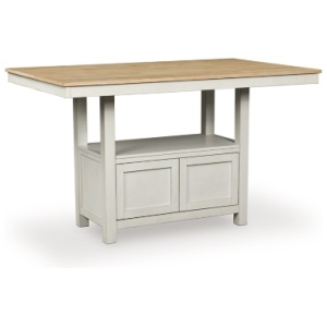 Westlinport Counter Height Dining Table, Antique White/Natural, Wood