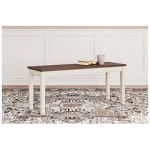 Whitesburg 42" Dining Bench, Brown/Cottage White