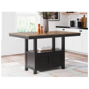 Wildenauer Counter Height Dining Table, Brown/Black, Wood