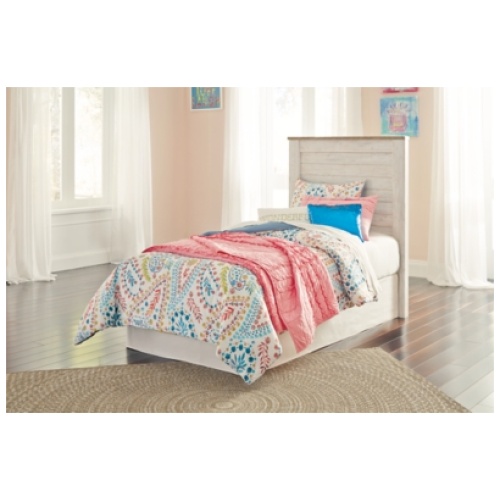 Willowton Twin Panel Headboard, Whitewash