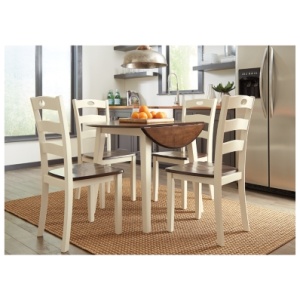 Woodanville Dining Table and 4 Chairs, Cream/Brown