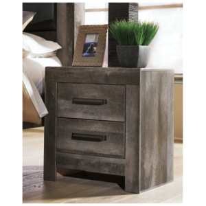 Wynnlow 24" 2 Drawer Charging Nightstand, Gray