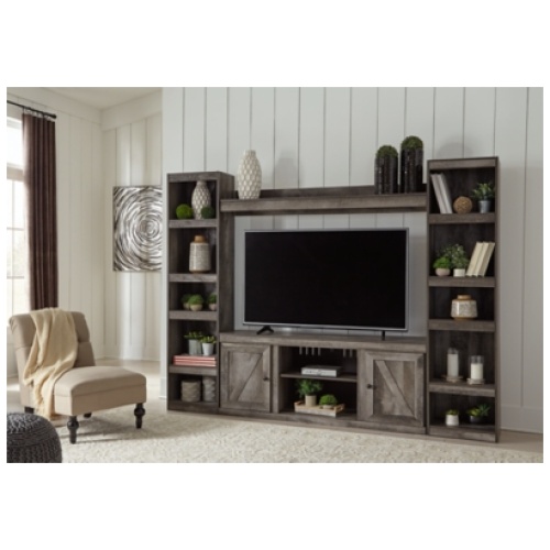 Wynnlow 4-Piece Entertainment Center with 60" TV Stand, Gray
