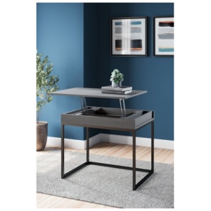Yarlow Lift-Top 36" Home Office Desk, Black