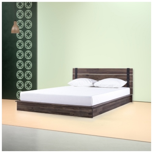 ZINUS Nash Queen Platform Bed Frame, Brown