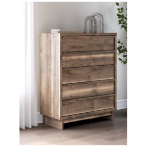 Zadilyn 5 Drawer Chest of Drawers, Brown