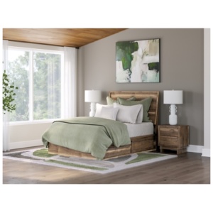 Zadilyn Full Panel Bed with Storage, Brown