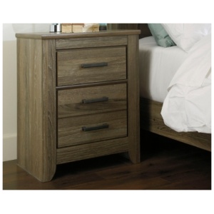 Zelen 24" 2 Drawer Nightstand, Warm Gray