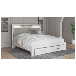 Altyra King Upholstered Storage Bed, White