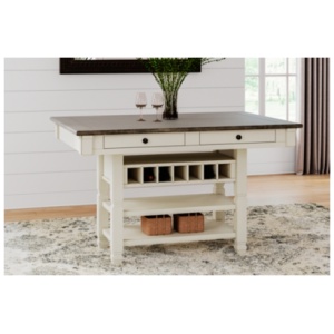 Bolanburg Counter Height Dining Table with Drawers, Two-tone, Wood