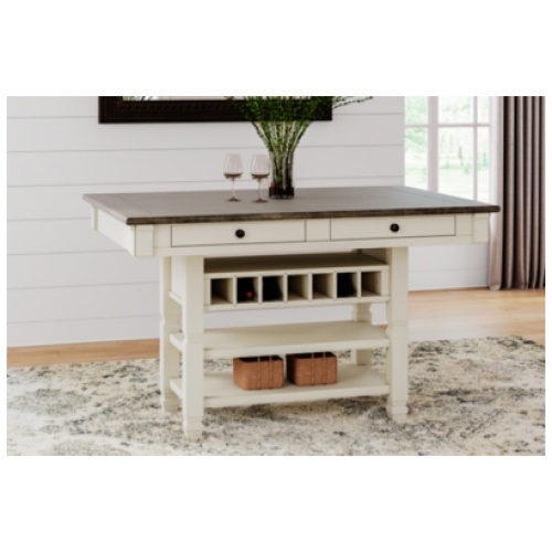 Bolanburg Counter Height Dining Table with Drawers, Two-tone, Wood