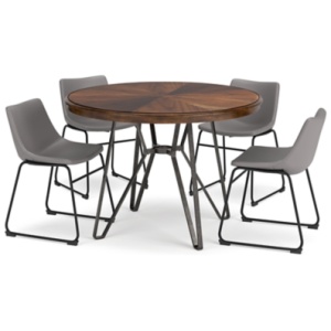 Centiar Dining Table and 4 Chairs, Two-tone Brown