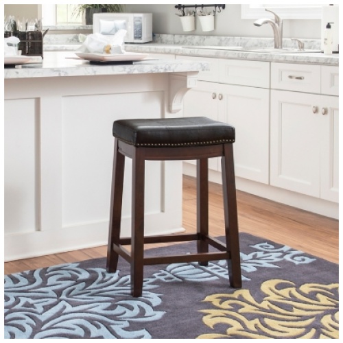 Claridge Backless Counter Height Bar Stool, Dark Brown
