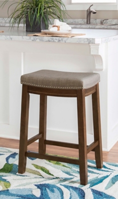 Claridge Bar Stool , Gray/Brown