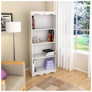 CorLiving Hawthorne 60" Tall Bookcase, White