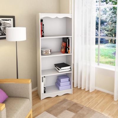 CorLiving Hawthorne 60" Tall Bookcase, White