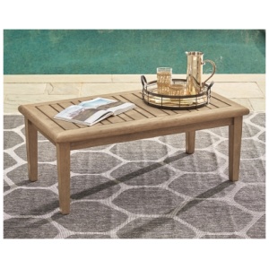 Gerianne Outdoor Coffee Table , Grayish Brown