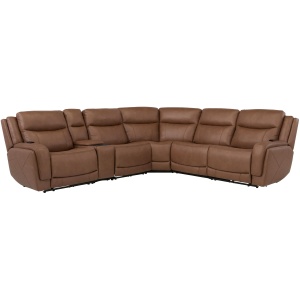 Harbin 6-pc. Leather Triple Power Sectional