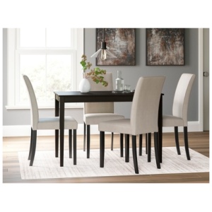 Kimonte Dining Table, Dark Brown, Wood