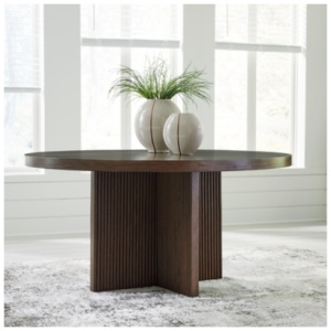 Korestone Dining Table, Dark Brown, Wood