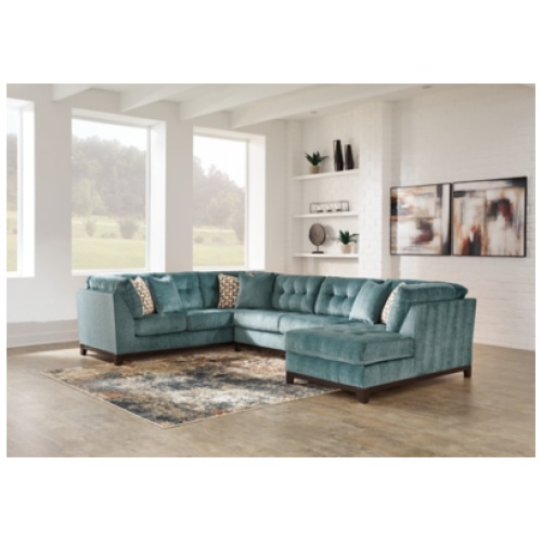 Laylabrook 3-Piece Sectional with Chaise, Teal