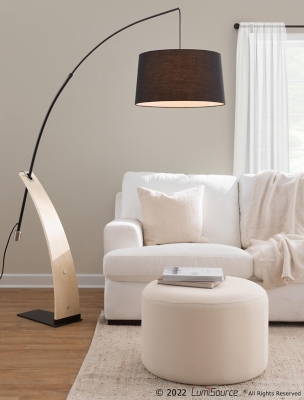 LumiSource Large Round Pouf, Beige