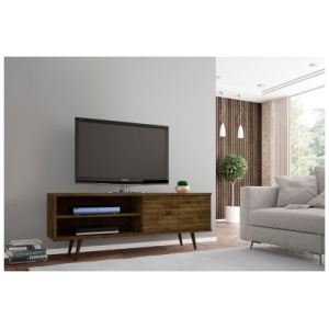Manhattan Comfort Liberty 62" TV Stand, Rustic Brown