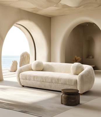 Manhattan Comfort Tribeca Sofa, Cream