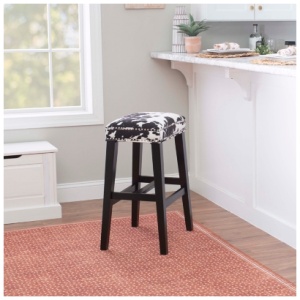 Monroe Bar Stool, Black/White