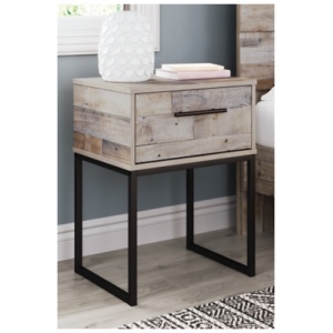 Neilsville 20" 1 Drawer Nightstand, Whitewash