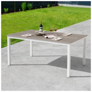 Nuu Garden Outdoor Dining Table, Brown/White